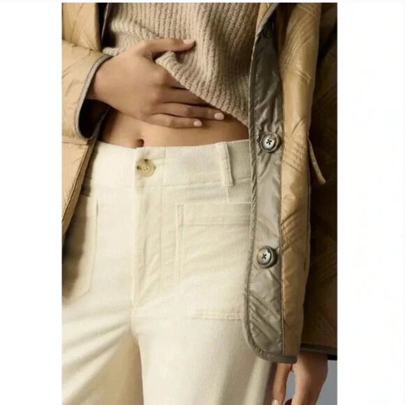 Anthropologie The Colette Corduroy Crop Wide-Leg Pants by Maeve - Picture 4 of 11